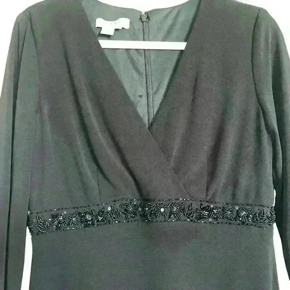 Kay Unger Evening Sz Sm/Med. Beaded Cocktail Dress Cruise‎ Formal Holiday Party - Picture 3 of 13